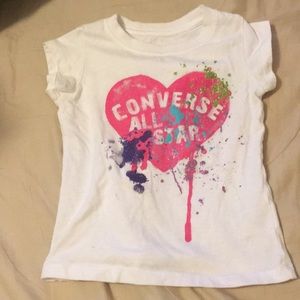 Girls converse graffiti t